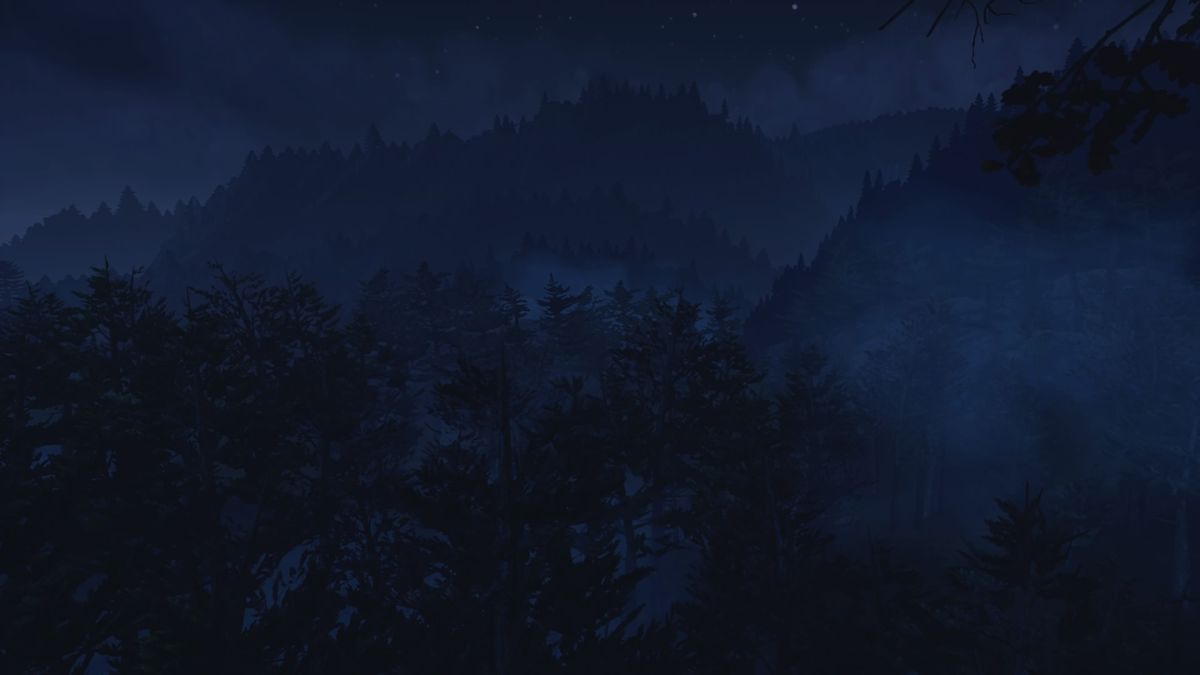 What Remains of Edith Finch (PlayStation 4) screenshot: A view of the surrounding forest from stop of your house
