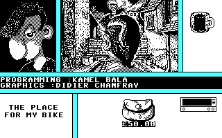 Sidewalk (DOS) screenshot: The Game Begins.