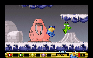 Sila's Quest (DOS) screenshot: Beware! A Strange Creature.
