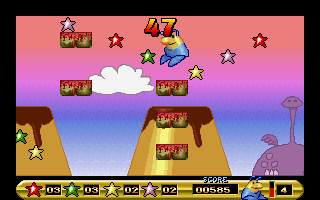 Sila's Quest (DOS) screenshot: Catching Stars.