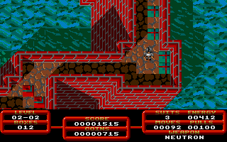 Oxxonian (Atari ST) screenshot: Level 2: pushing some boxes to get extras