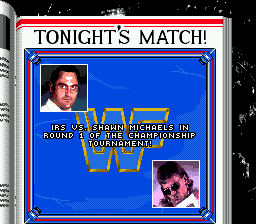 WWF Royal Rumble (Genesis) screenshot: Tonight's match...