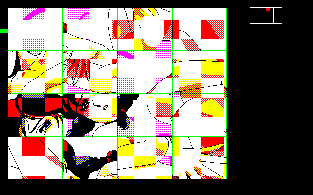Pink Sox (PC-98) screenshot: Work on this puzzle
