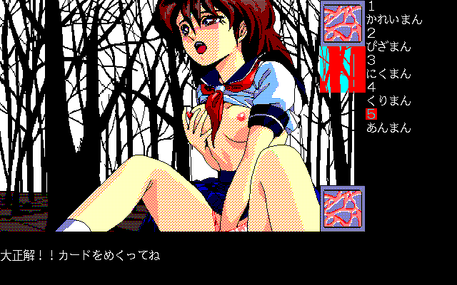 Pink Sox (PC-98) screenshot: ...to unravel a picture