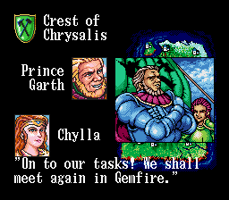 Gemfire (SNES) screenshot: Intro - Introducing the six playable characters