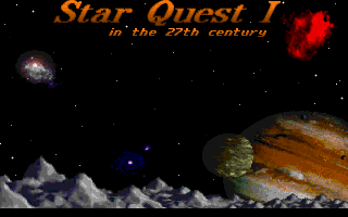 Star Quest I in the 27th Century (DOS) screenshot: Title screen.