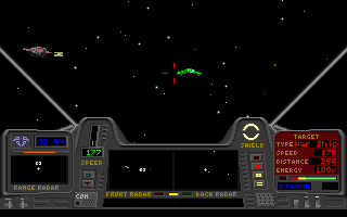 Star Quest I in the 27th Century (DOS) screenshot: They're coming too fast!