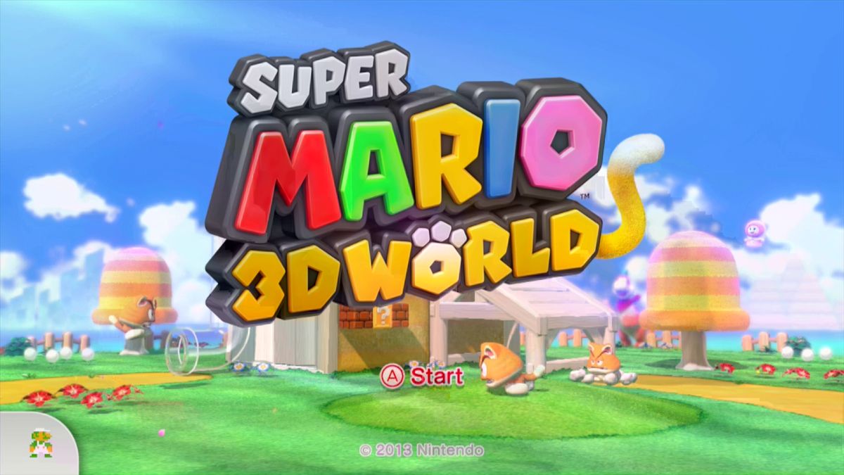 Super Mario 3D World (Wii U) screenshot: Title Screen
