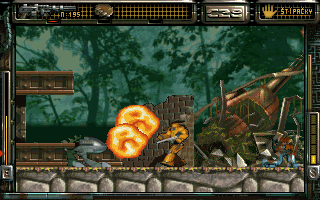 Colony 28 (DOS) screenshot: An explosion