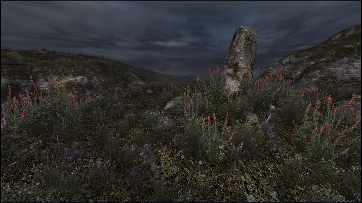 Dear Esther: Landmark Edition (PlayStation 4) screenshot: Peculiarly shaped stones around the island