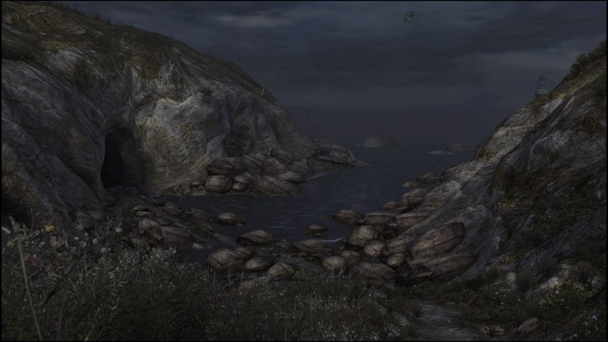 Dear Esther: Landmark Edition (PlayStation 4) screenshot: Many boats ended their journey on this island