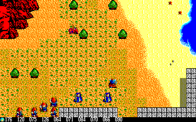 Silver Ghost (PC-88) screenshot: We saw some crabs on the beach