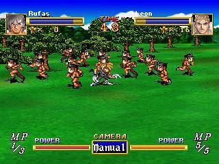 Dragon Force (SEGA Saturn) screenshot: Soldier with claws is dangerous