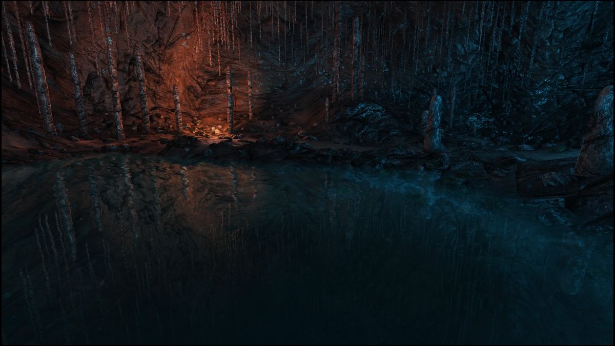 Dear Esther: Landmark Edition (PlayStation 4) screenshot: One of many underground pools of water