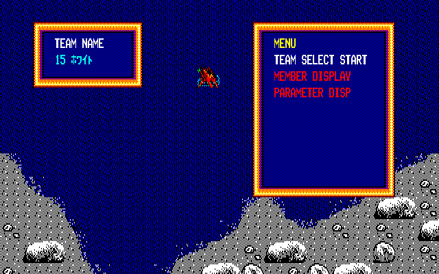 Duel (PC-88) screenshot: Selecting teams
