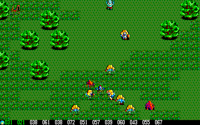 Silver Ghost (PC-88) screenshot: Battle in the planes