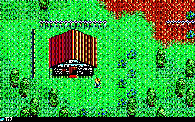 Silver Ghost (PC-88) screenshot: Starting area