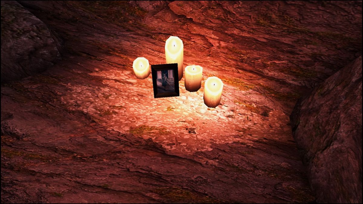 Dear Esther: Landmark Edition (PlayStation 4) screenshot: A small altar