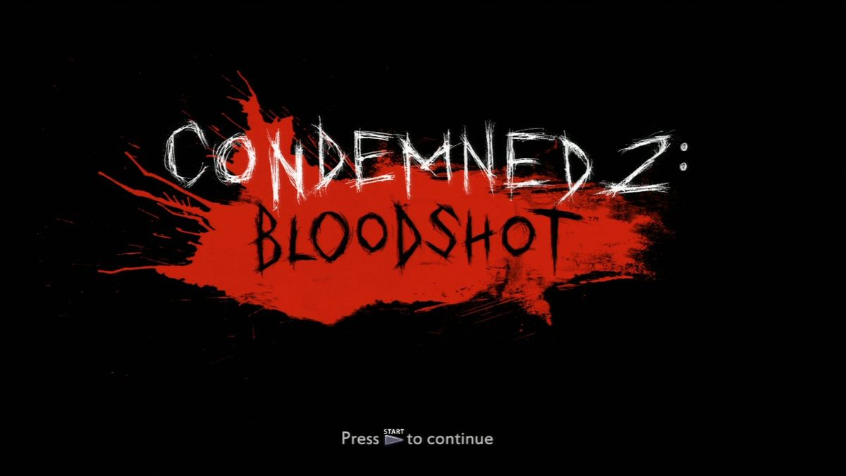Condemned 2: Bloodshot (PlayStation 3) screenshot: Title screen