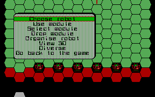Hexsider (DOS) screenshot: Command menu (EGA)