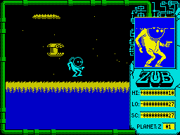 Zub (ZX Spectrum) screenshot: Escape from enemy