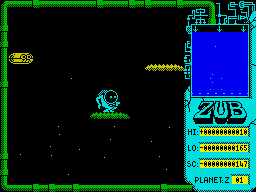 Zub (ZX Spectrum) screenshot: Now, Zub can easy fall down