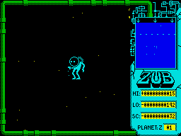 Zub (ZX Spectrum) screenshot: Long fall