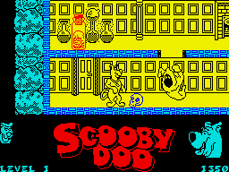 Scooby-Doo (ZX Spectrum) screenshot: Scooby sees Welma