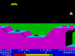 1985: The Day After (ZX Spectrum) screenshot: UFO chases me