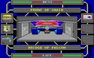 Omnicron Conspiracy (Atari ST) screenshot: Hyperspace is colourful