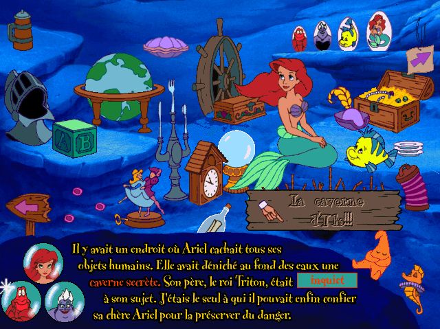 Disney presents Ariel's Story Studio (Windows) screenshot: Ariel's Treasure Vault