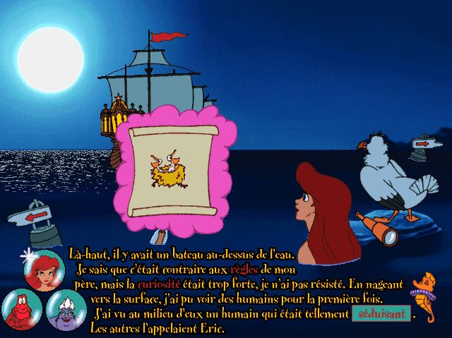 Disney presents Ariel's Story Studio (Windows) screenshot: Found a sticker for "Create your own Story" mode