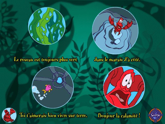 Disney presents Ariel's Story Studio (Windows) screenshot: Listen to songs from The Little Mermaid