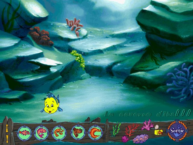 Disney presents Ariel's Story Studio (Windows) screenshot: Ariel's empty cave
