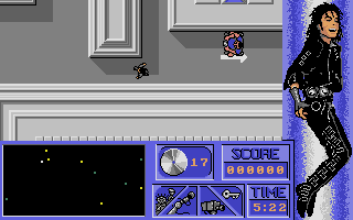 Moonwalker (Atari ST) screenshot: At least he has no horse and therefore is not faster than me