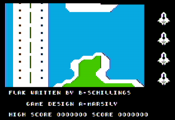 Flak: The Ultimate Flight Experience (Apple II) screenshot: Level Preview