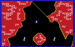 Endless (Commodore 64) screenshot: Beware! Keep on watch out for energy wires who will appear when you do not expect them here
