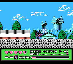 Kyatto Ninden Teyandee (NES) screenshot: Dust from enemy