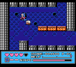 Kyatto Ninden Teyandee (NES) screenshot: Small octopus