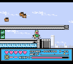 Kyatto Ninden Teyandee (NES) screenshot: Run faster!