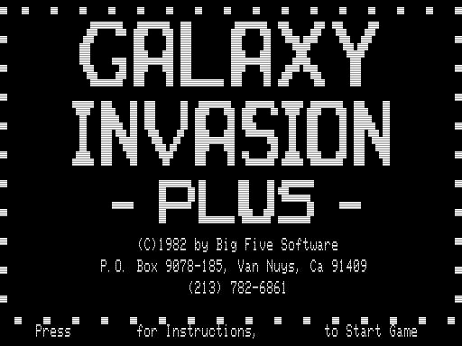 Galaxy Invasion -Plus- (1982) - MobyGames