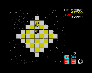 Motos (ZX Spectrum) screenshot: Just you and me now buster!