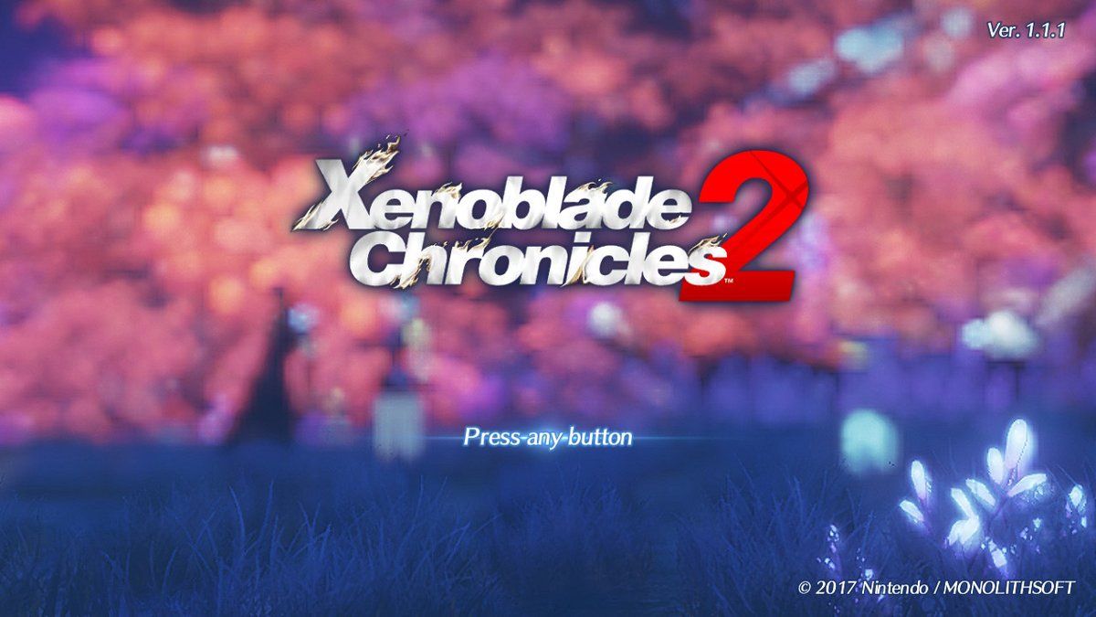 Xenoblade Chronicles 2 (Nintendo Switch) screenshot: Title screen.