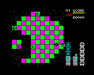 Motos (ZX Spectrum) screenshot: A life has been lost