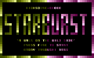 Starburst: A Walk on the Wild Side (Commodore 16, Plus/4) screenshot: Title Screen.