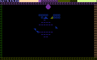 Starburst: A Walk on the Wild Side (Commodore 16, Plus/4) screenshot: Got a ball in it's slot.