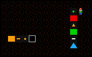 Literki - Cyferki (DOS) screenshot: Match pictures - colors