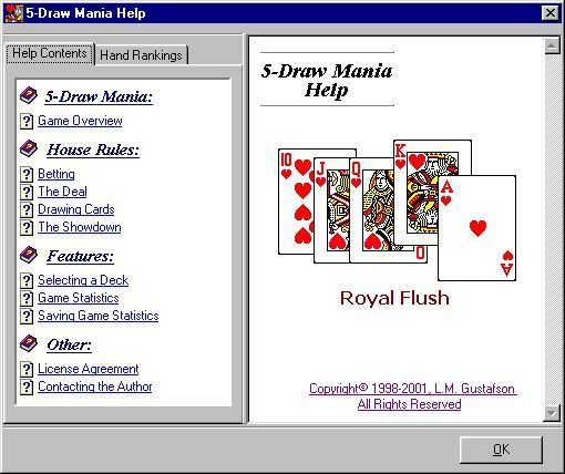 5-Draw Mania (Windows) screenshot: The game's help file opens up in a new window