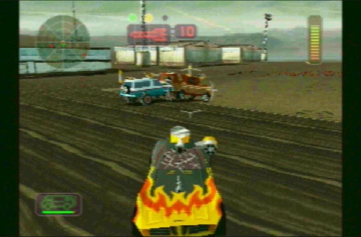 Vigilante 8 (PlayStation) screenshot: Behind Camera View