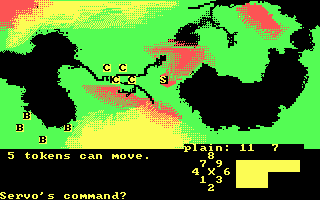 Incunabula (DOS) screenshot: This is the global map view